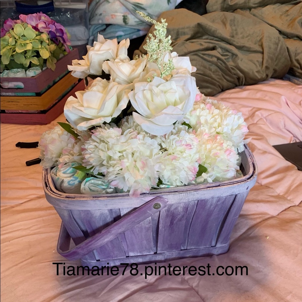 Spring basket diaper cake